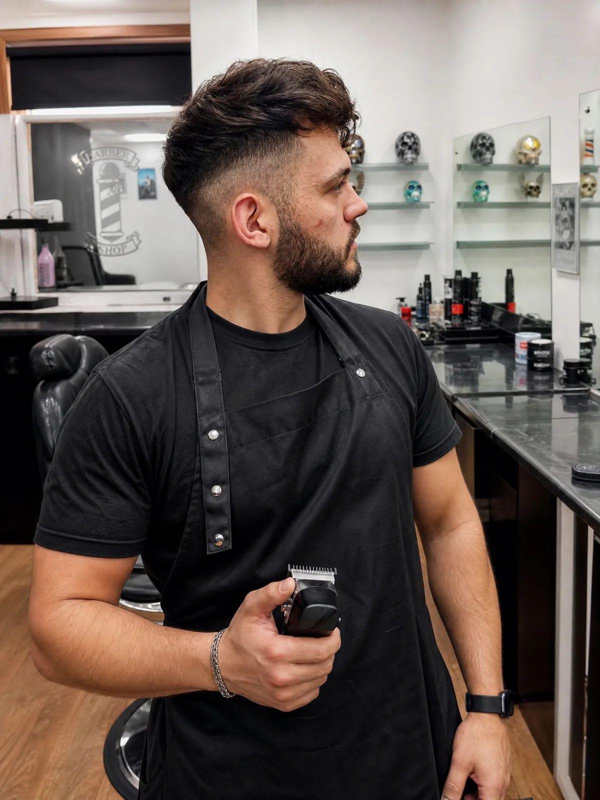 Kieran, master barber at Sauchiehall Barbers