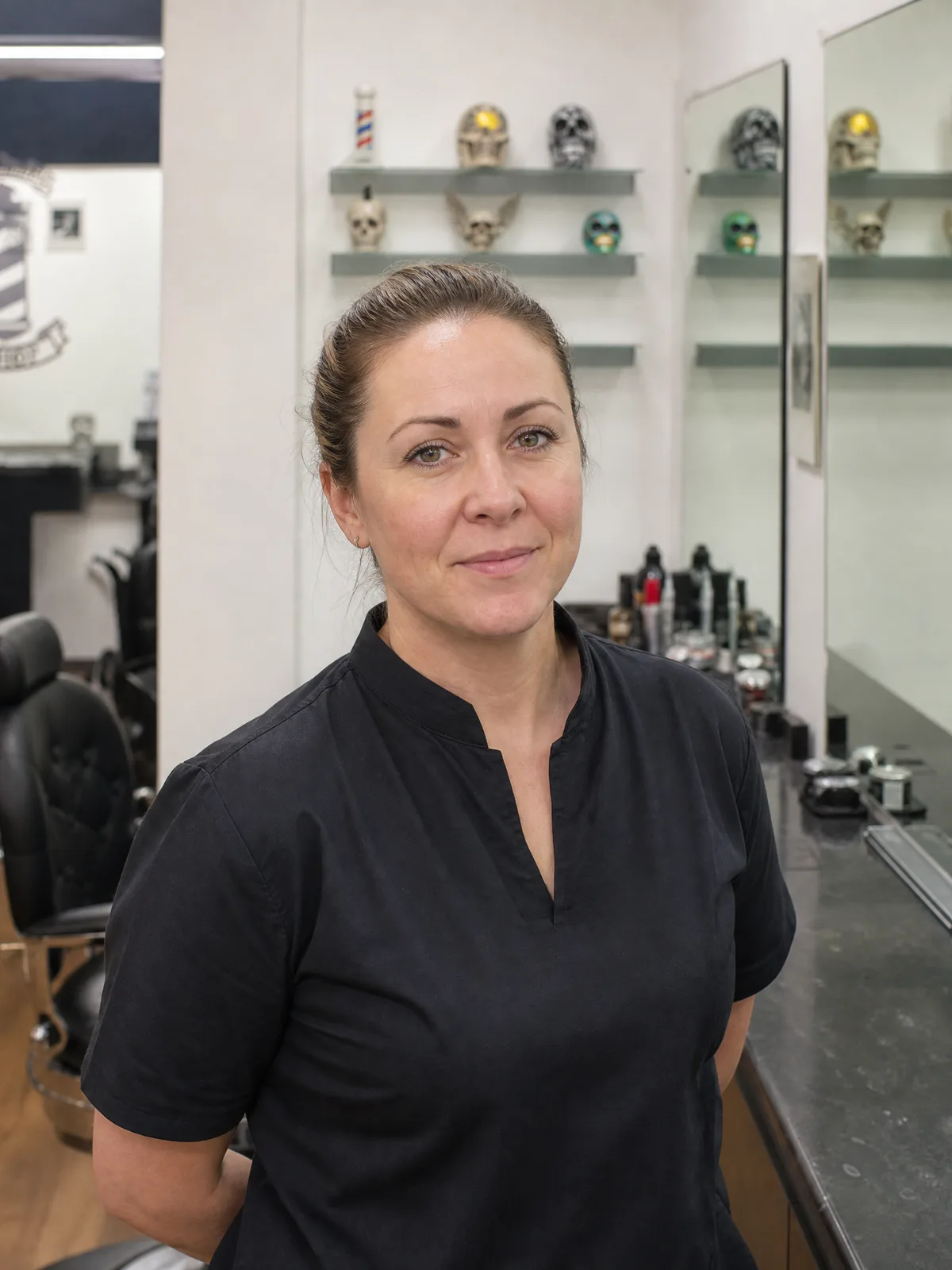 Louise, master barber at Sauchiehall Barbers